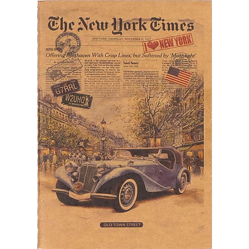 Книжка записна А6 36 арк KRAFT, клітинка, центр.шов, CS6136K 3