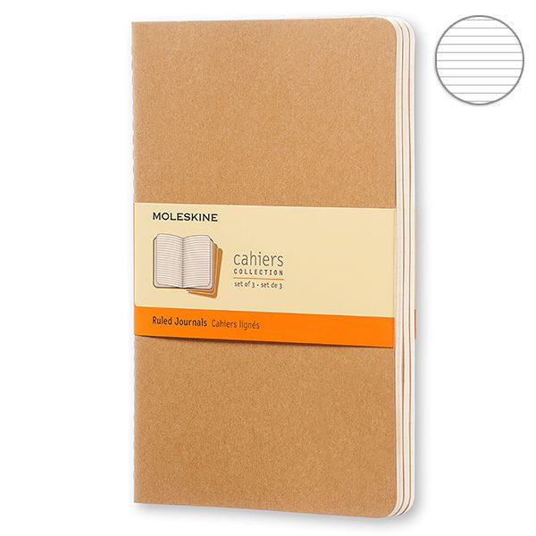 Записник Беж середній лінія, Moleskine Cahier, QP416