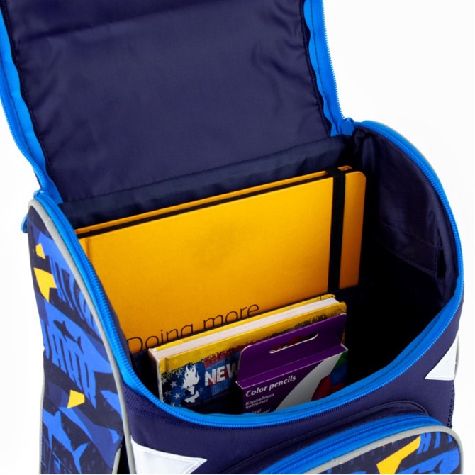 Рюкзак каркасный GoPack Education Shark 5001-15, GO20-5001S-15 8