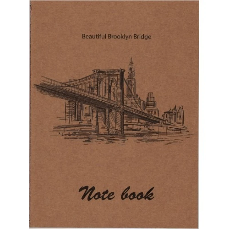 Книжка записная А4 48 л KRAFT, клетка, центр.шов, CS4148K