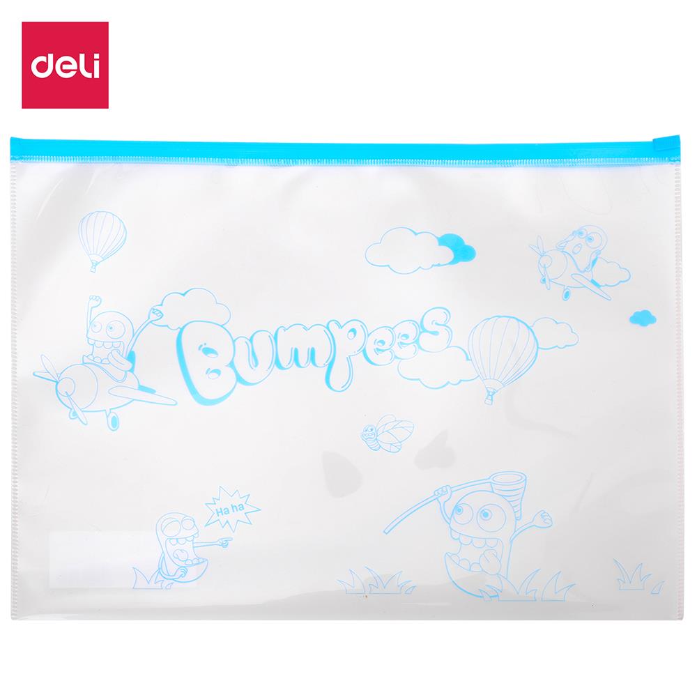 Папка на молнии А4, "Bumpees" микс Deli EZ70102 (70628)