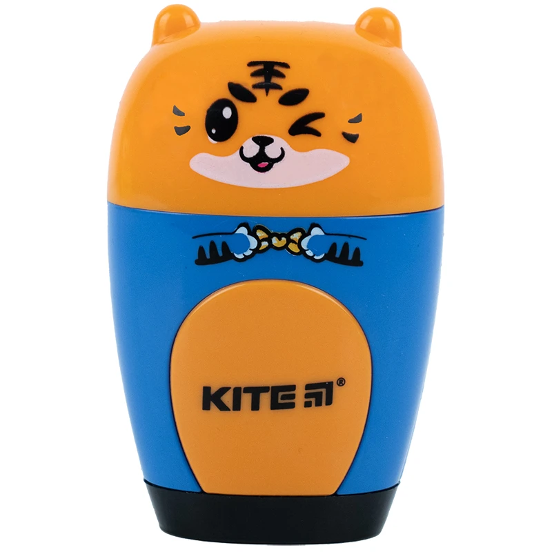 Точилка  с контейнером и резинкой Jungle, ассорти, K23-366