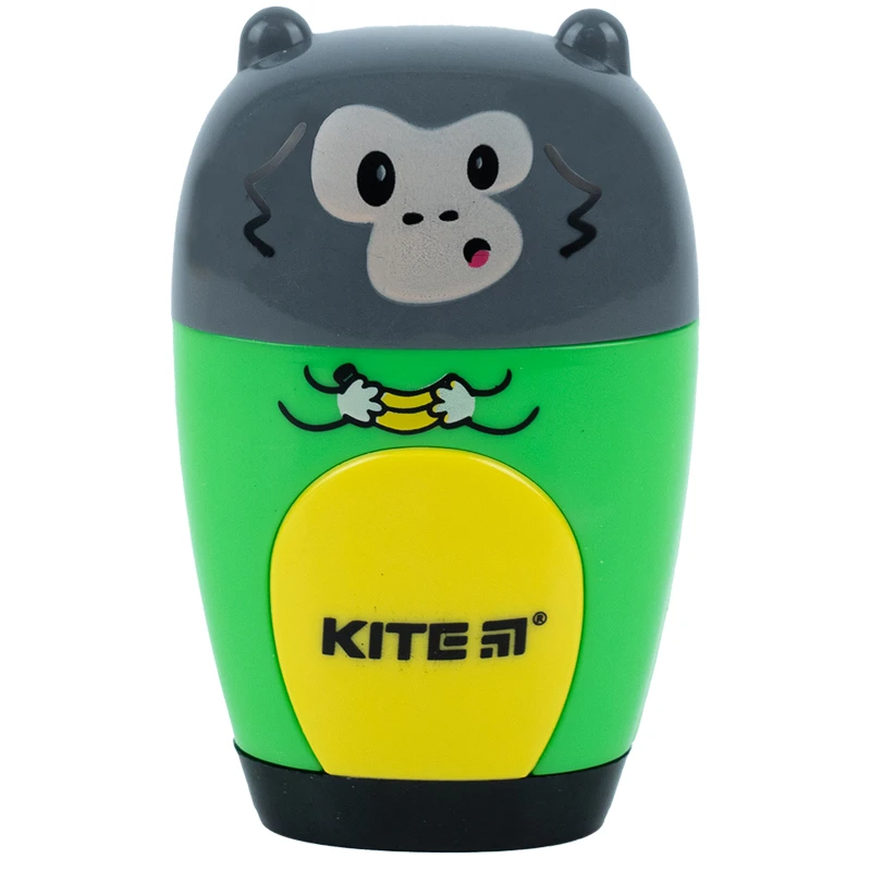 Точилка  с контейнером и резинкой Jungle, ассорти, K23-366 4