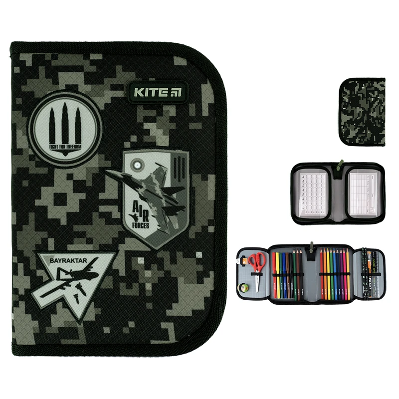 Пенал Kite 1 отделение, 2 отворота, с наполнением 622H Air Force, K24-622H-10 6