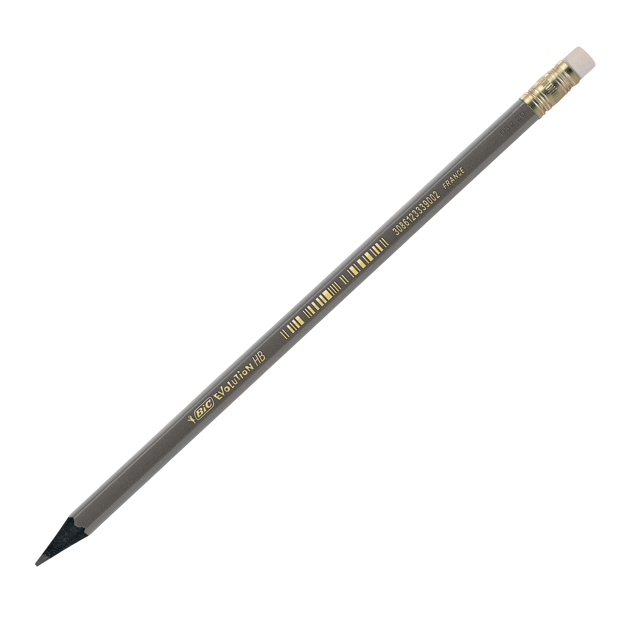 Олівець НВ, з гумкою, мет. Evolution BIC