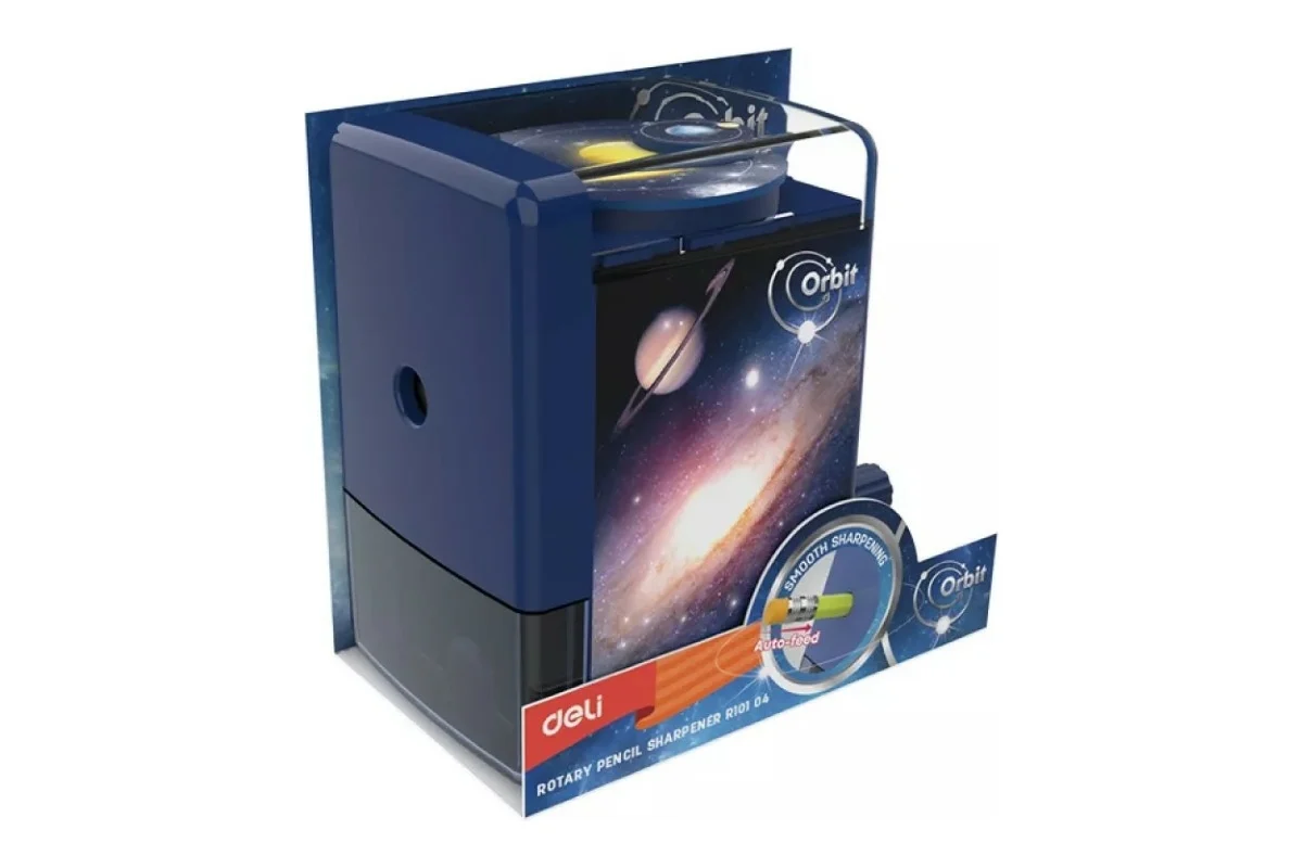 Точилка механическая Deli ER10104 микс "Орбита", 74996 3