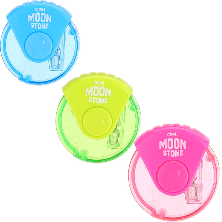 Точилка Deli 0554E микс "Moon stone" з/конт бл/пак (74994) 1