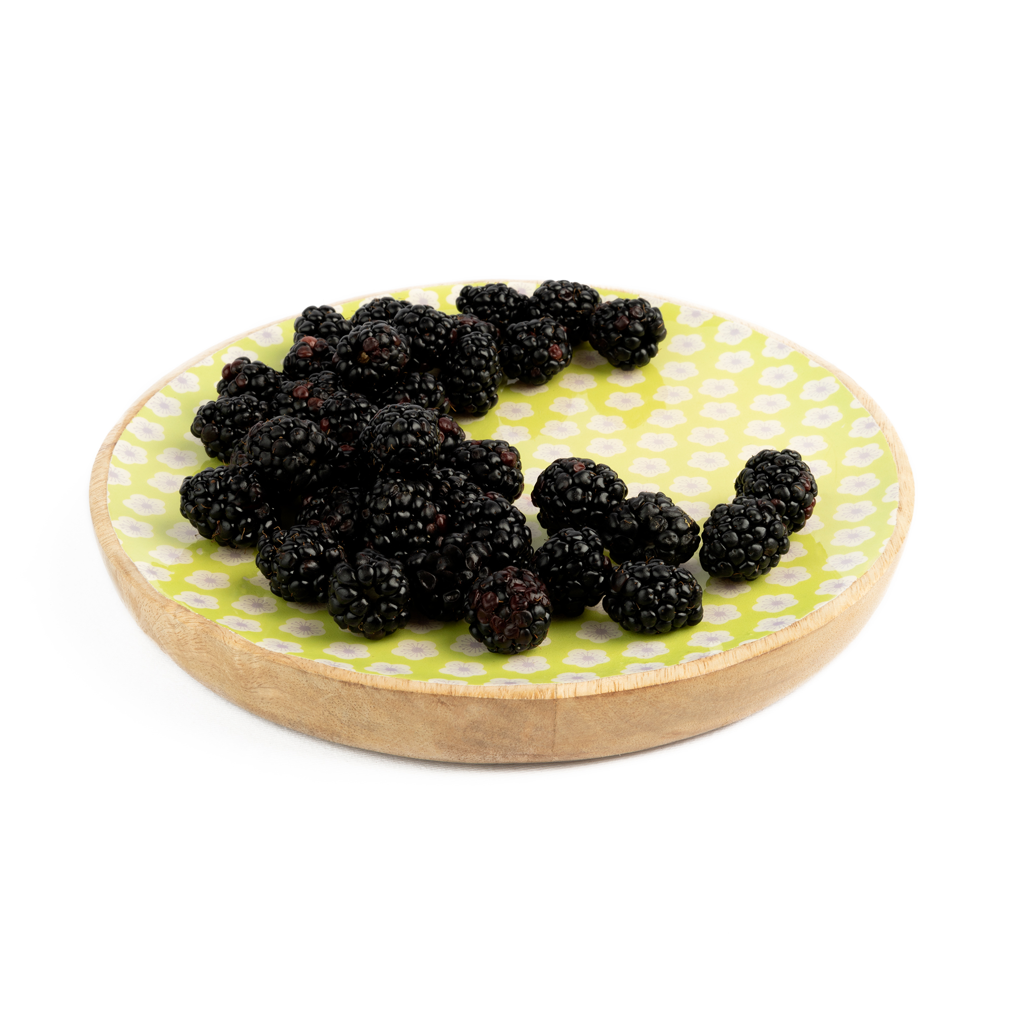 Тарелка "Blossy" из мангового дерева, микс цветов (2 вида), 9827156 3