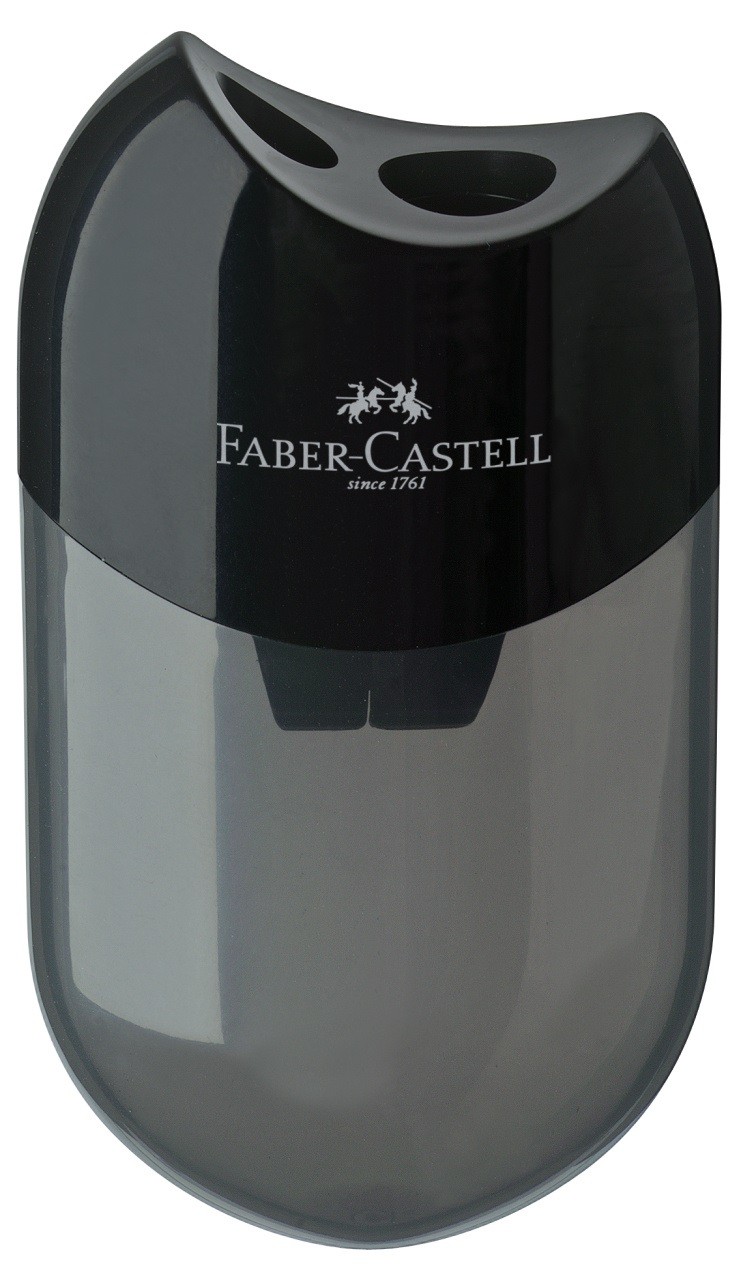 Точилка Kosmo двойная с контейнером черная, 183500 Faber-Castell