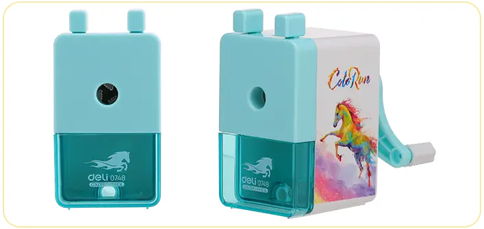 Точилка механическая Deli E0748 микс Color Run прямоугольная (70614) 3