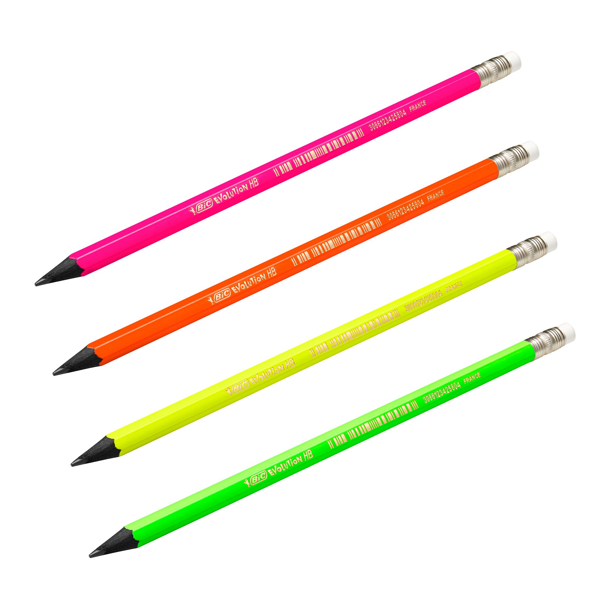 Олівець НВ, з гумкою, Evolution Fluo, bc942882 BIC ***