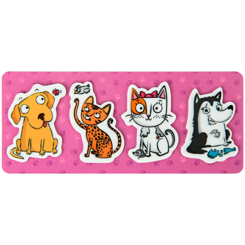Закладки пластикові 4x20 шт, 35х50 мм, Pets, K22-479-5