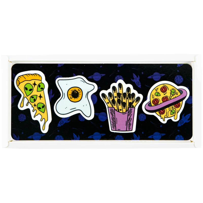Закладки пластикові 4x20 шт, 35х50 мм, Space food, K22-479-1 2