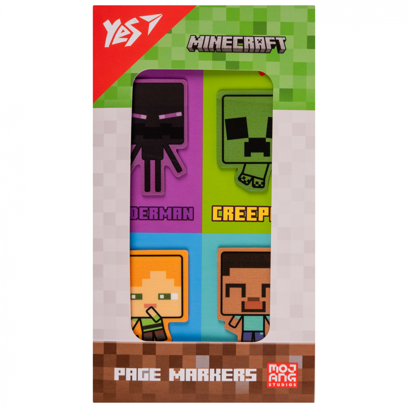 Закладки-стікери "Minecraft" пластик, 80 шт (4*20), 170418 Yes