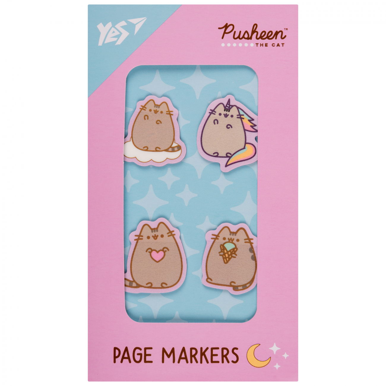 Закладки-стикеры "Pusheen" пластик, 80 шт (4*20), 170419 Yes
