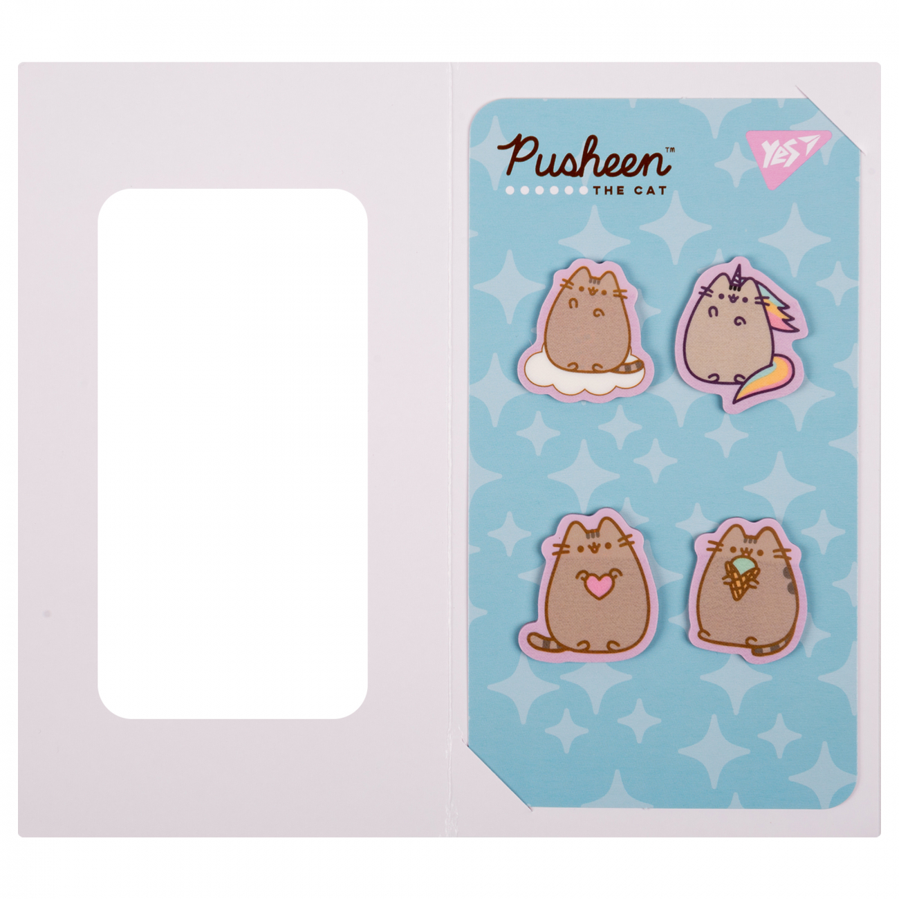 Закладки-стикеры "Pusheen" пластик, 80 шт (4*20), 170419 Yes 1