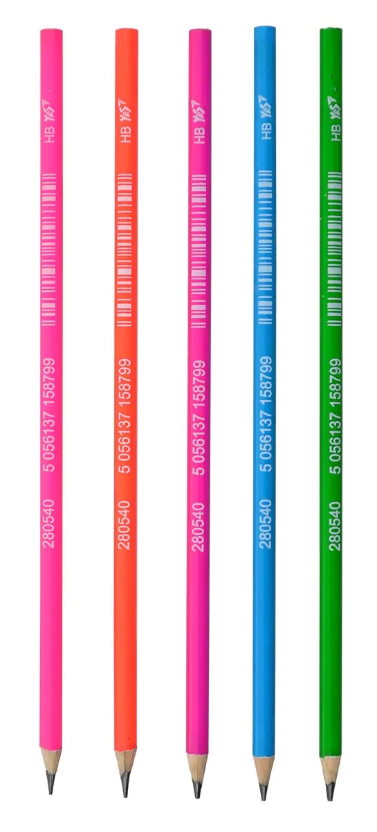Олівець ч/гр круглий в пл. тубі "Slim neon", 50 шт, 280540 Yes