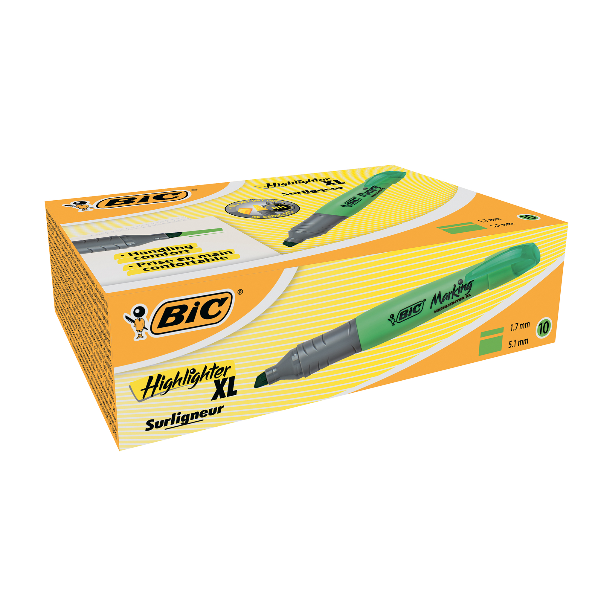Маркер текстовий зелений Брайт Лайнер, bc891398 BIC 3