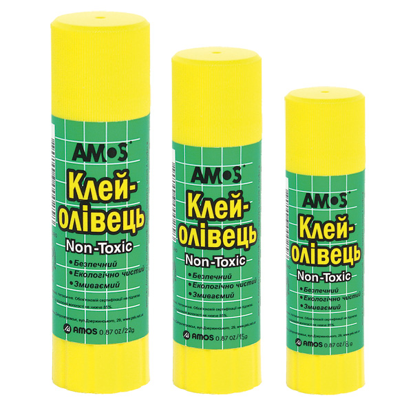Клей-карандаш 22 г. Non-Toxic GSW22 Amos