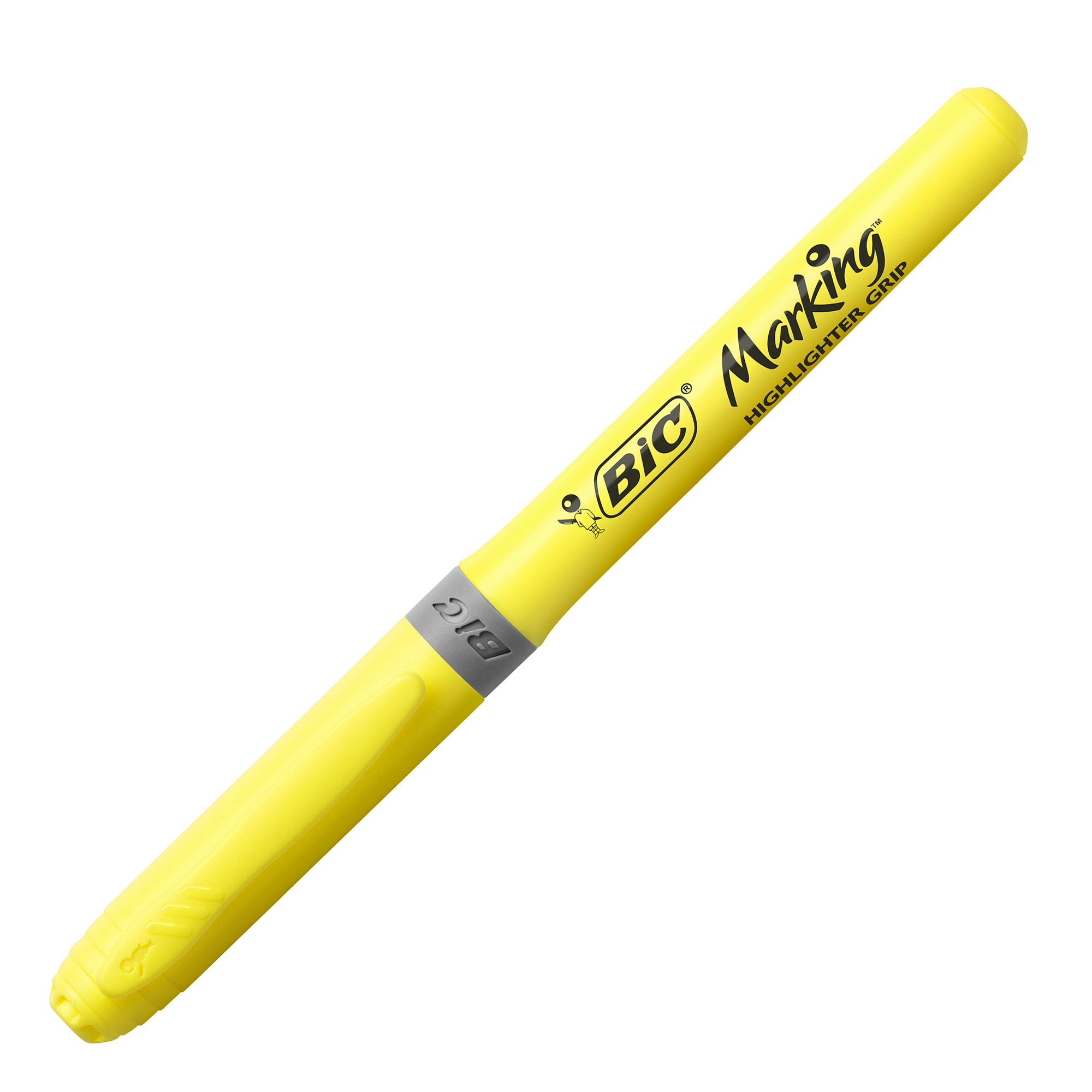 Текстовиділювач "Grip", жовтий, bc811935, BIC