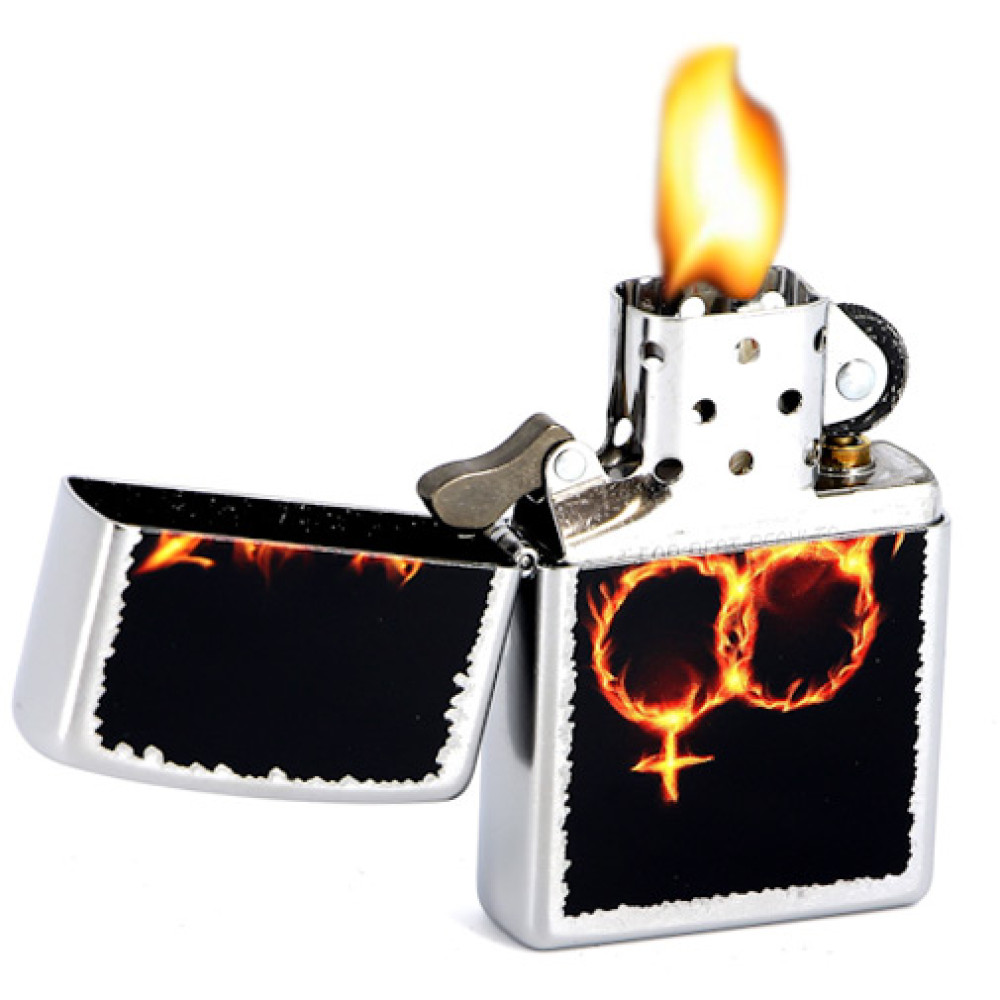 Зажигалка 28446 207 MAN WOMAN FIRE Zippo 1