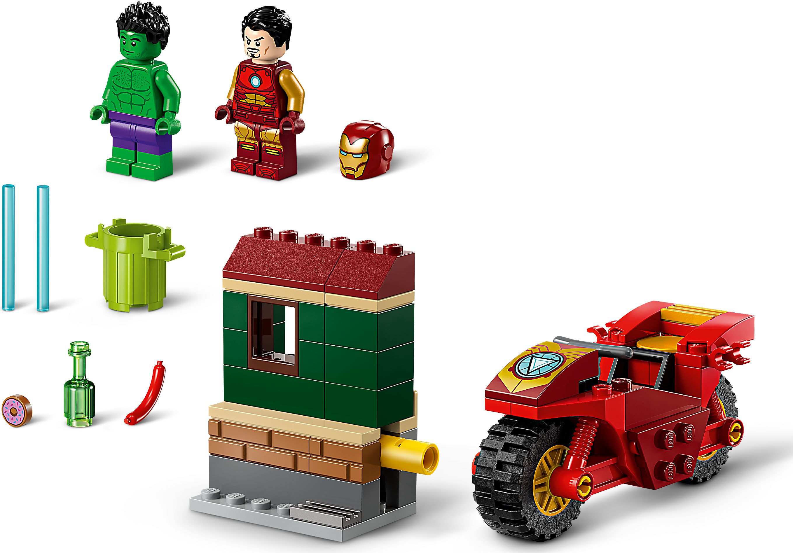 Конструктор Lego Marvel "Железный Человек на мотоцикле и Халк", 76287 4