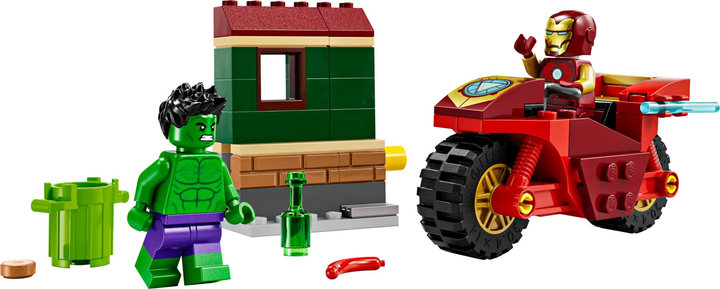 Конструктор Lego Marvel "Железный Человек на мотоцикле и Халк", 76287 5