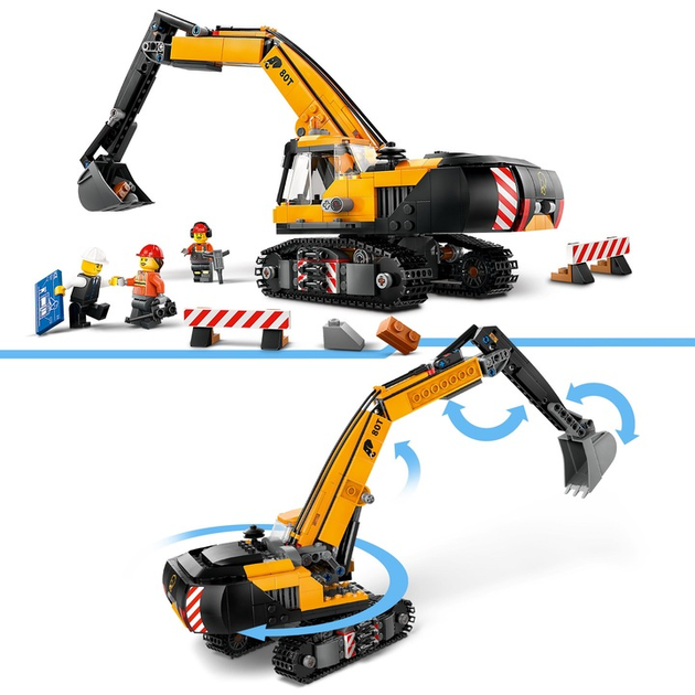 Конструктор Lego City "Желтый строительный экскаватор", 60420 5