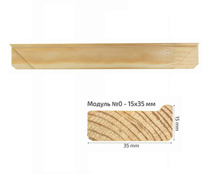 Планка-модуль №0 (15*35мм), 20см, ROSA 1