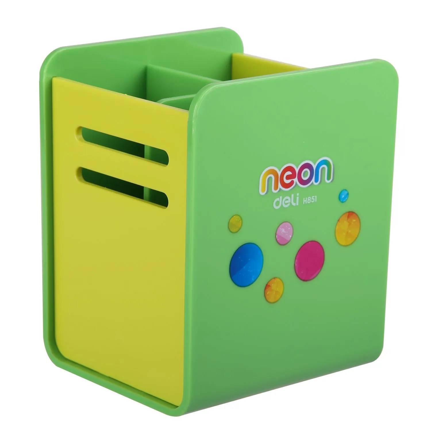 Подставка для ручек, 4 от, пластик, "Кубик Neon" Deli EH85104, 75917 2