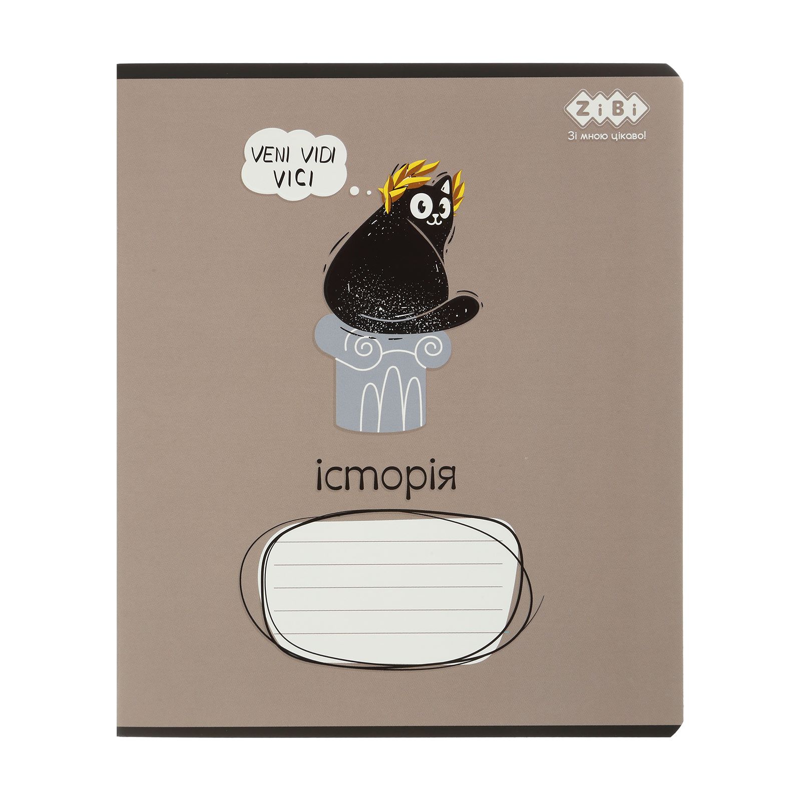 Зошит 48 кл, Предметка - Історія, конгрев. тисн. + УФ лак, Crazy cat, ZB.1703-18