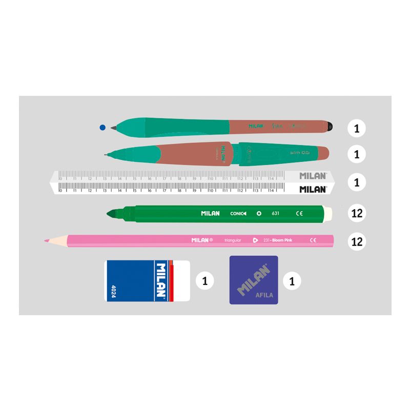 Мультипенал з наповненням "Copper Green", Milan, 08872CP3GR 1