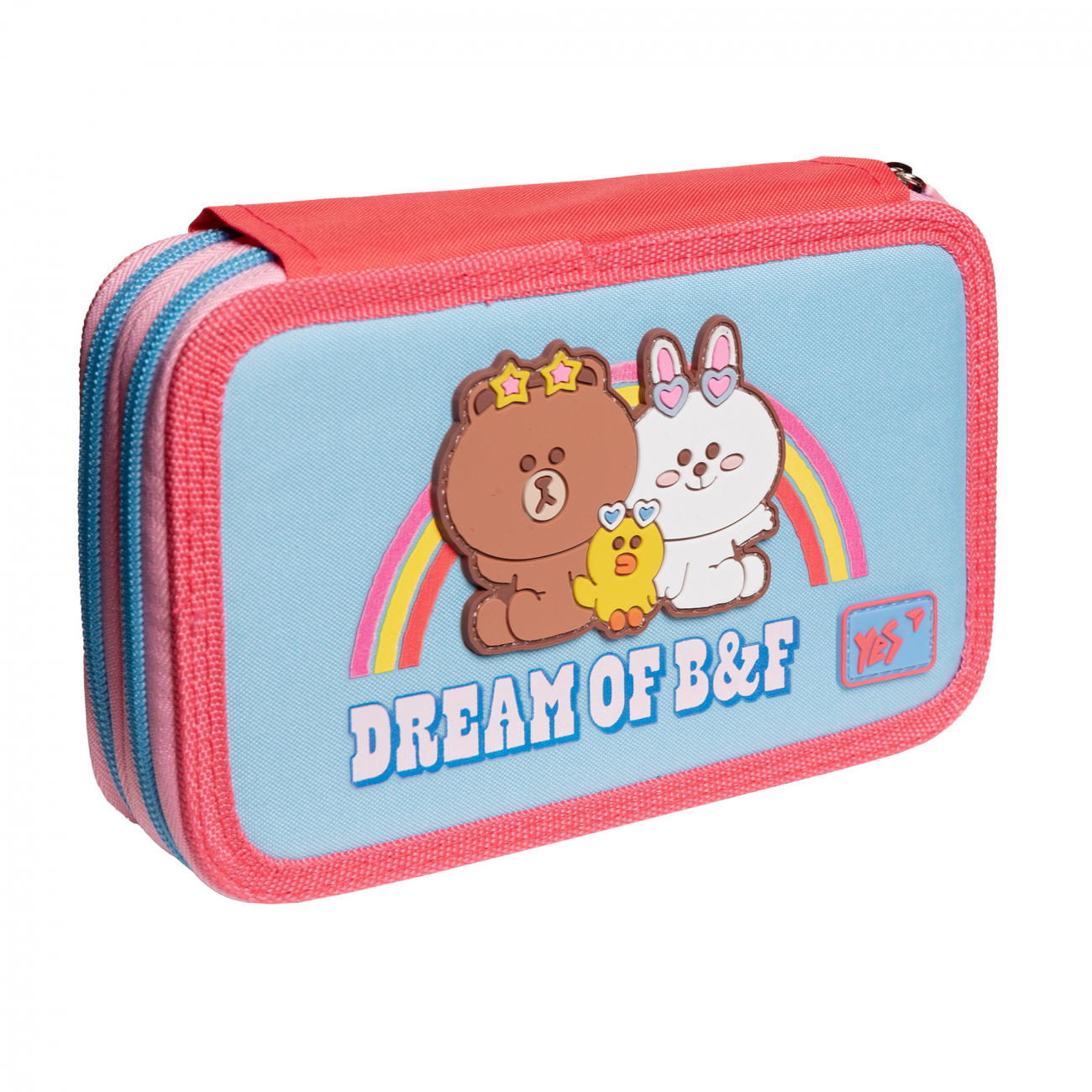 Пенал твердий YES HP-01 "Line Friends" подвійний, 533386