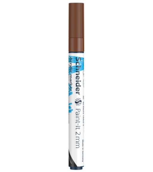 Маркер акриловый Schneider Paint-it 310, 2 мм, коричневый, S120107 1