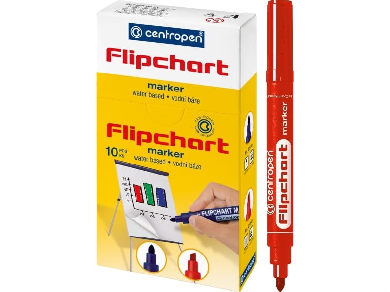 Маркер 8550 Flipchart красный, CentroPen 2