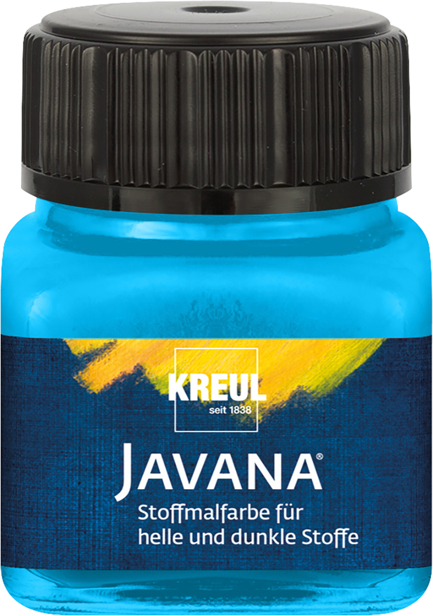 Краска по ткани и коже прочная Opak JAVANA 20 мл, светло-голубой, KR-90964