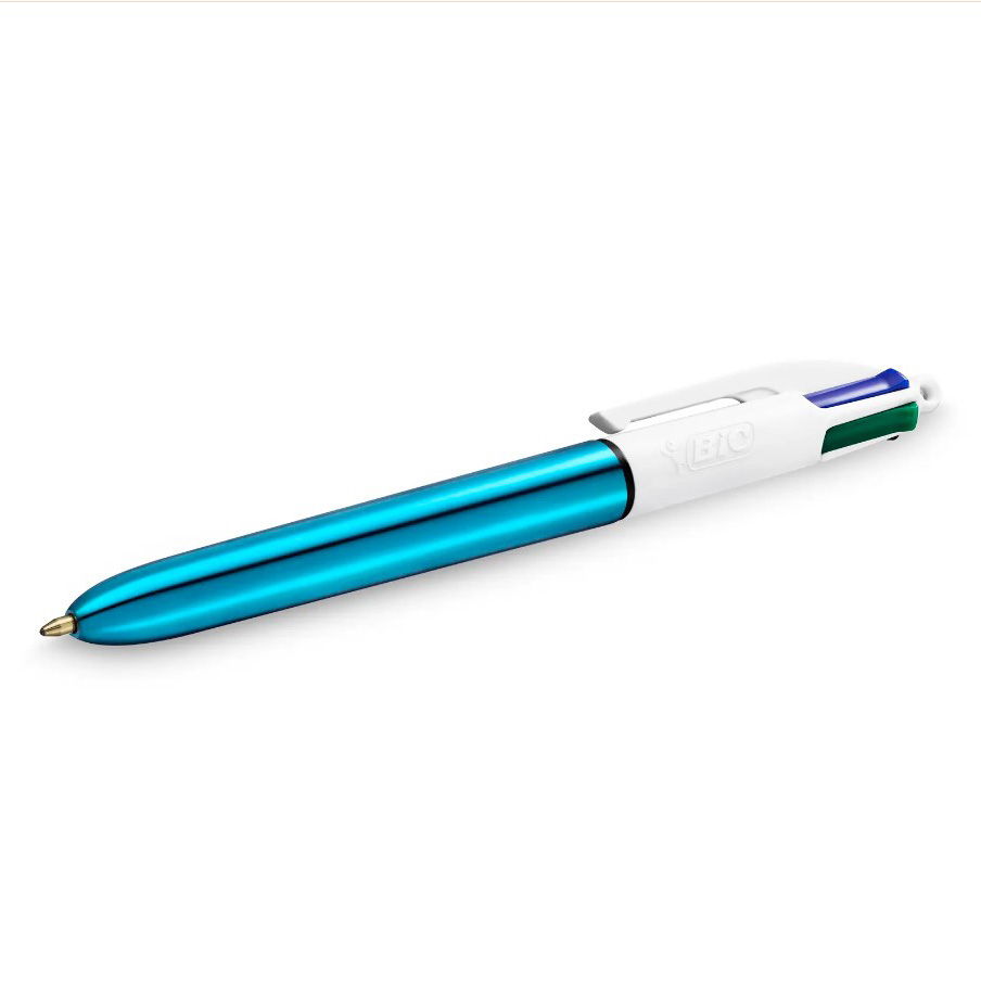 Ручка кулькова 4 Colours Shine, блакитний, bc982874 BIC 1