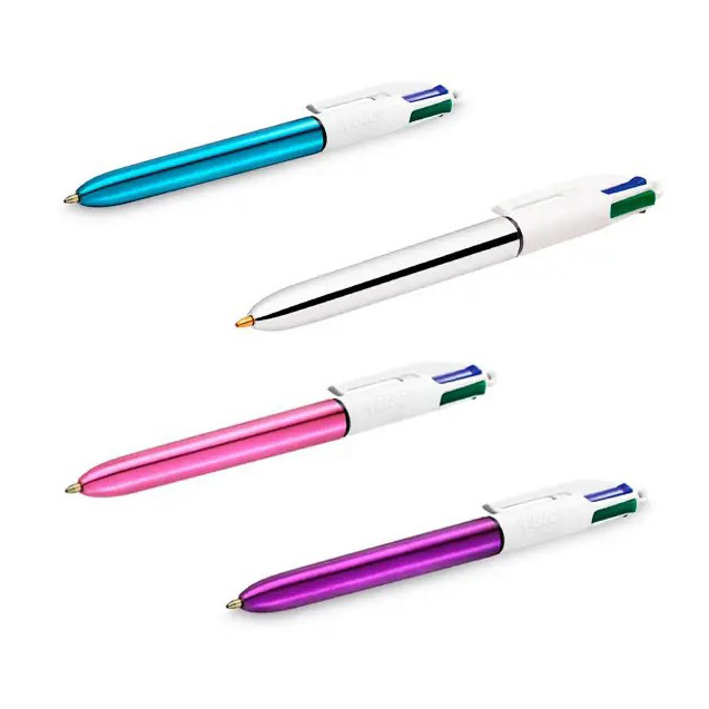 Ручка кулькова 4 Colours Shine, срібний, bc982873 BIC 5