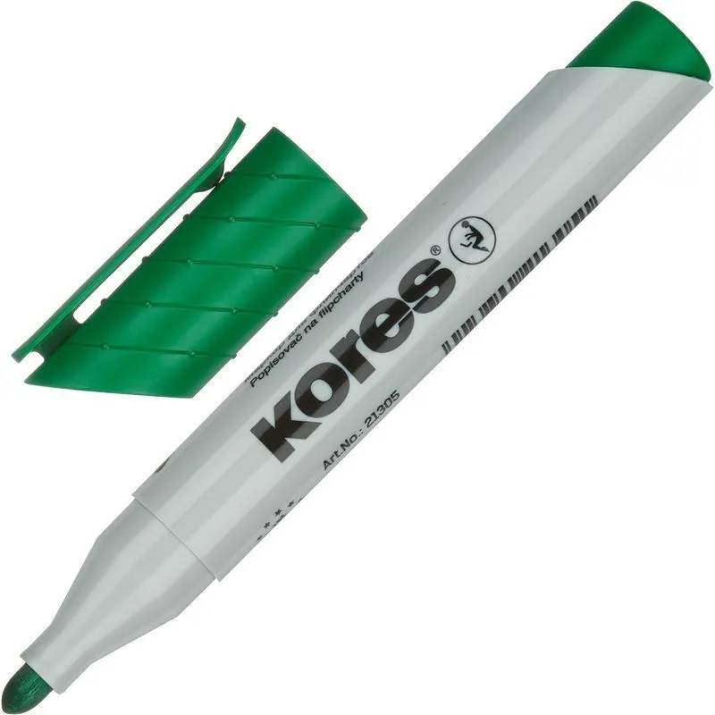Маркер для фліпчартів "Kores" XF1, 1-3 мм, зелений, K21305