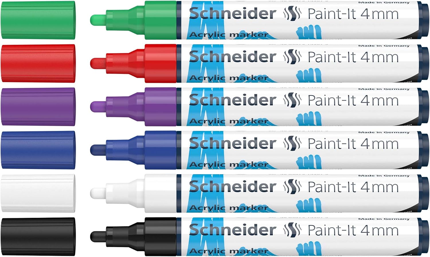 Маркер акриловий Schneider Paint-it 320, 4 мм, зелений, S120204 3