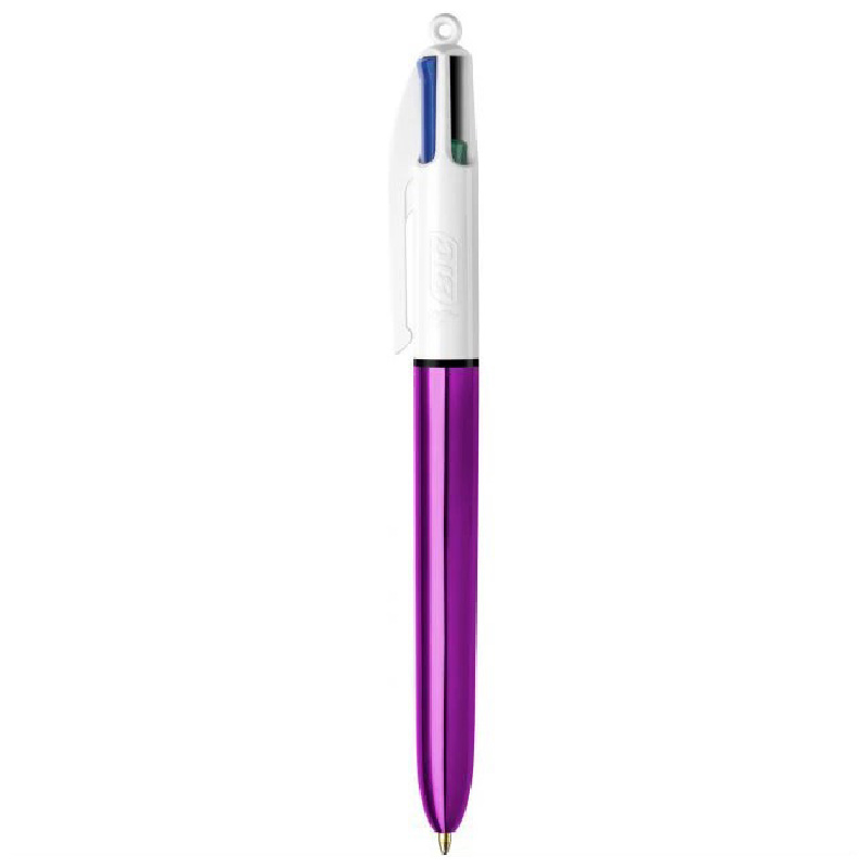 Ручка кулькова 4  в 1 кольори Шайн Фіолетова, bc982876 BIC 2