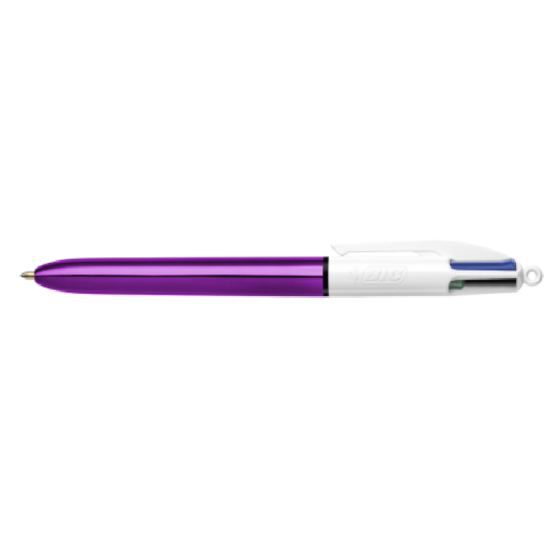 Ручка кулькова 4  в 1 кольори Шайн Фіолетова, bc982876 BIC 3