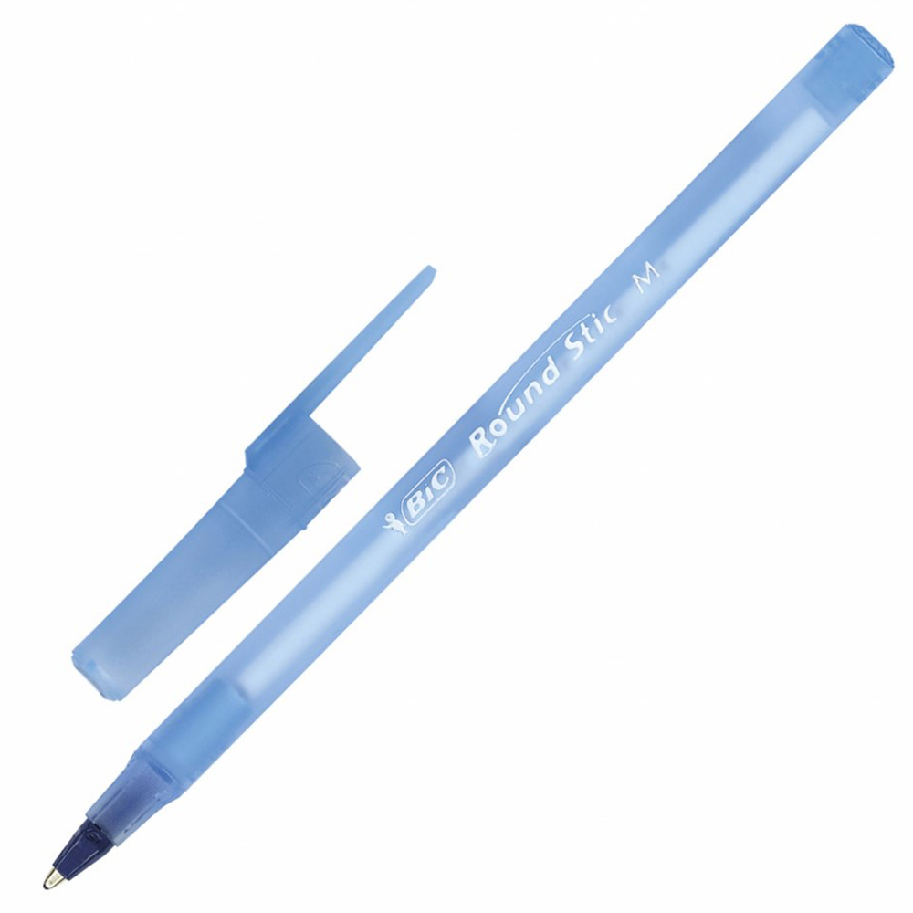 Ручка шариковая синяя Round stic, bc934598 BIC