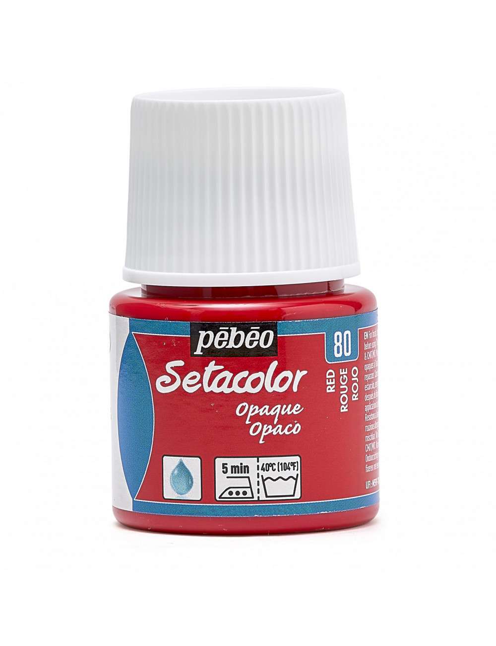 Фарба для світлих тканин Setacolor 45 мл непрозора, червона, 295-080 Pebeo