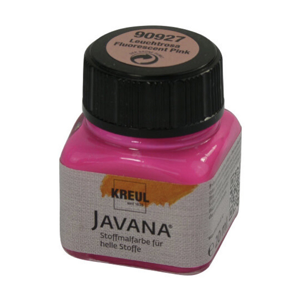 Краска по светлым тканям Flash JAVANA 20 мл флуоресцентная, светлая роза, KR-90927