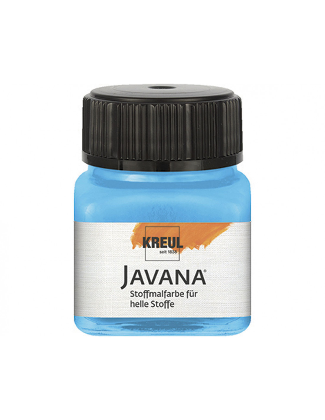 Краска по светлым тканям Flash JAVANA 20 мл флуоресцентная, светло-голубой, KR-90932