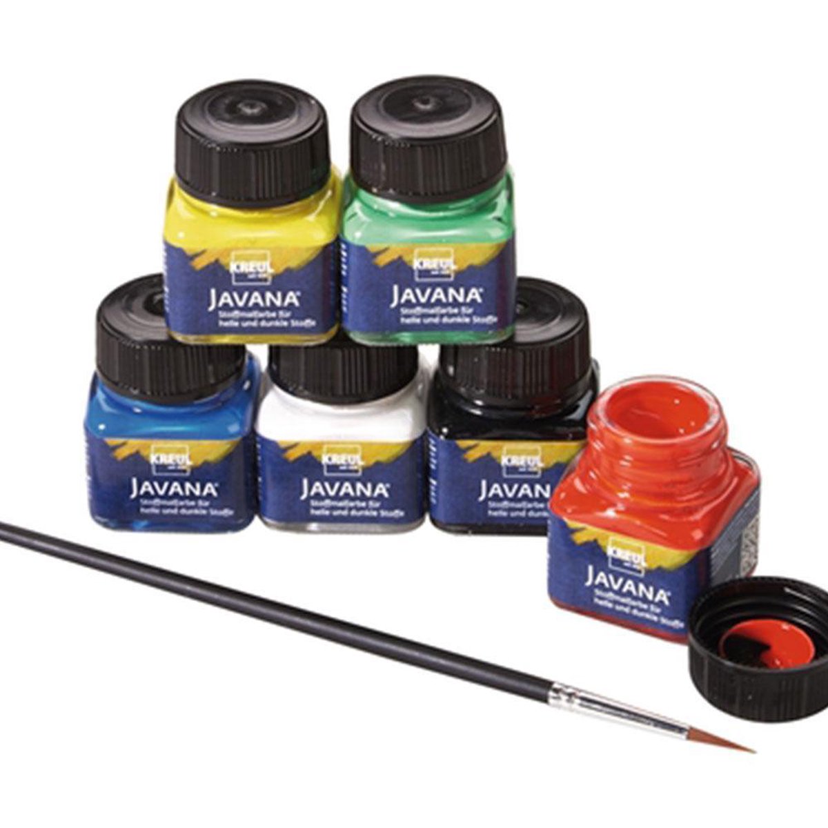 Краска по тёмным тканям и коже прочная EF Color Metallic Javana 20 мл, изумрудный зелёный, KR-92412 2