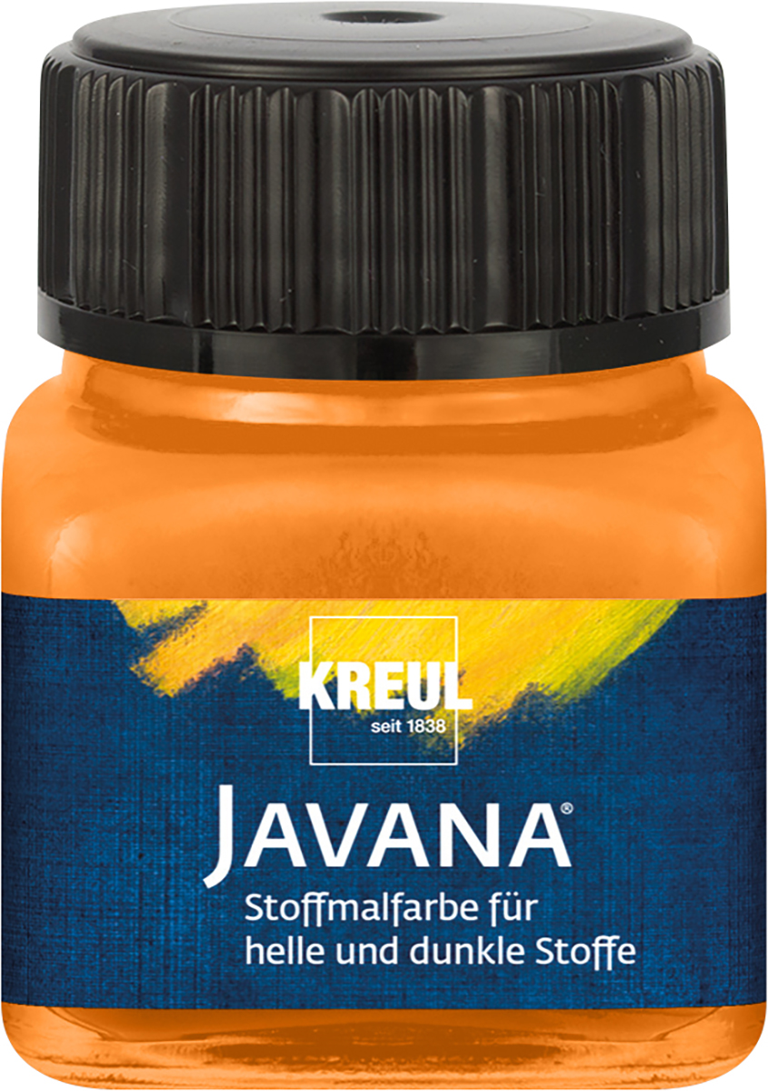 Краска по ткани и коже прочная Opak JAVANA 20 мл, оранжевый, KR-90958