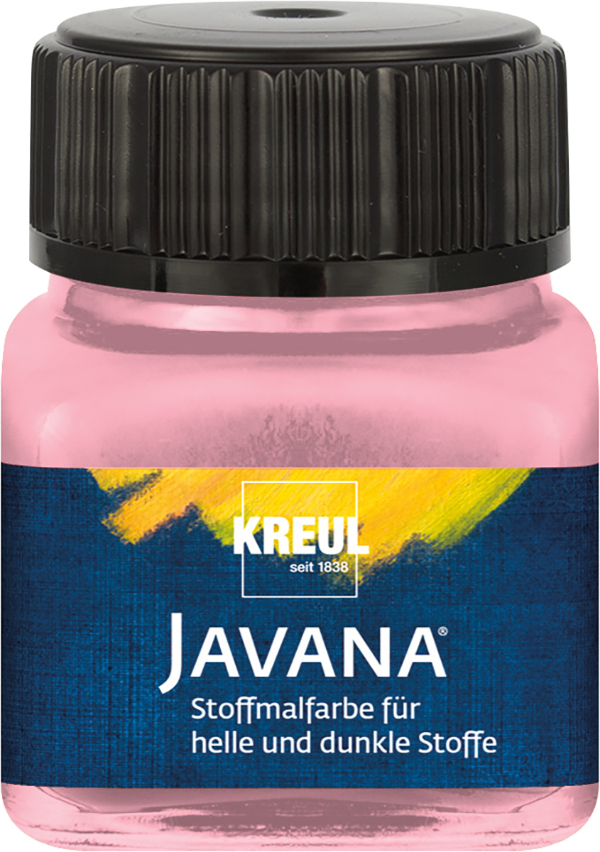 Краска по ткани и коже прочная Opak JAVANA 20 мл, розовый, KR-90968