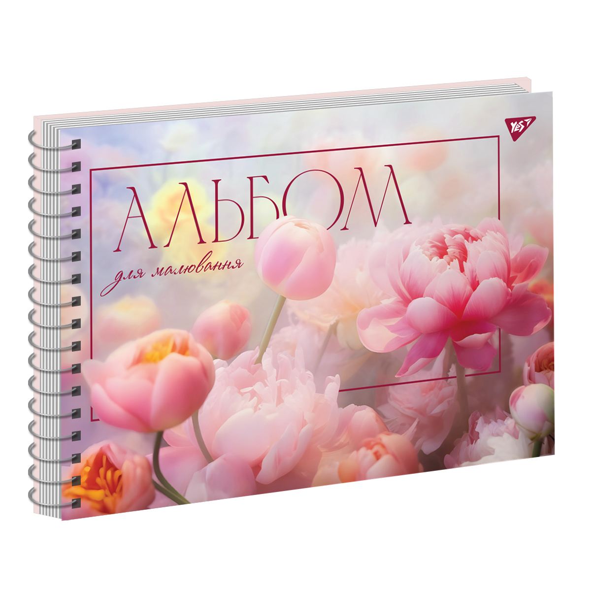 Альбом для малювання "Tulips" А4 20 арк./100 спіраль, глітер, Yes (2675) 130564 1